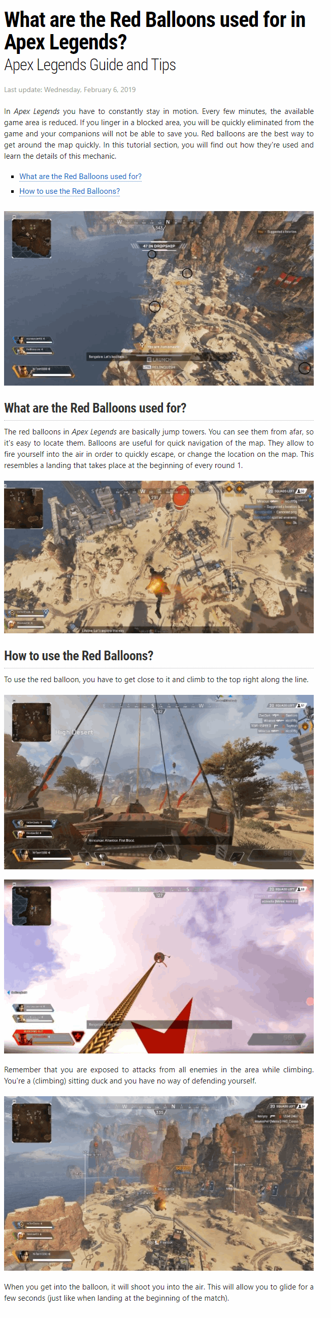 What are the Red Balloons used for?