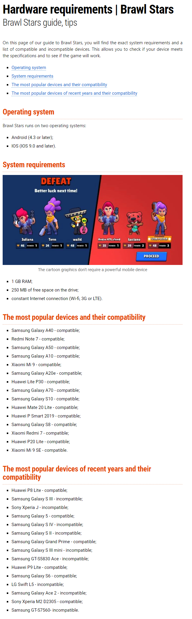 Hardware requirements