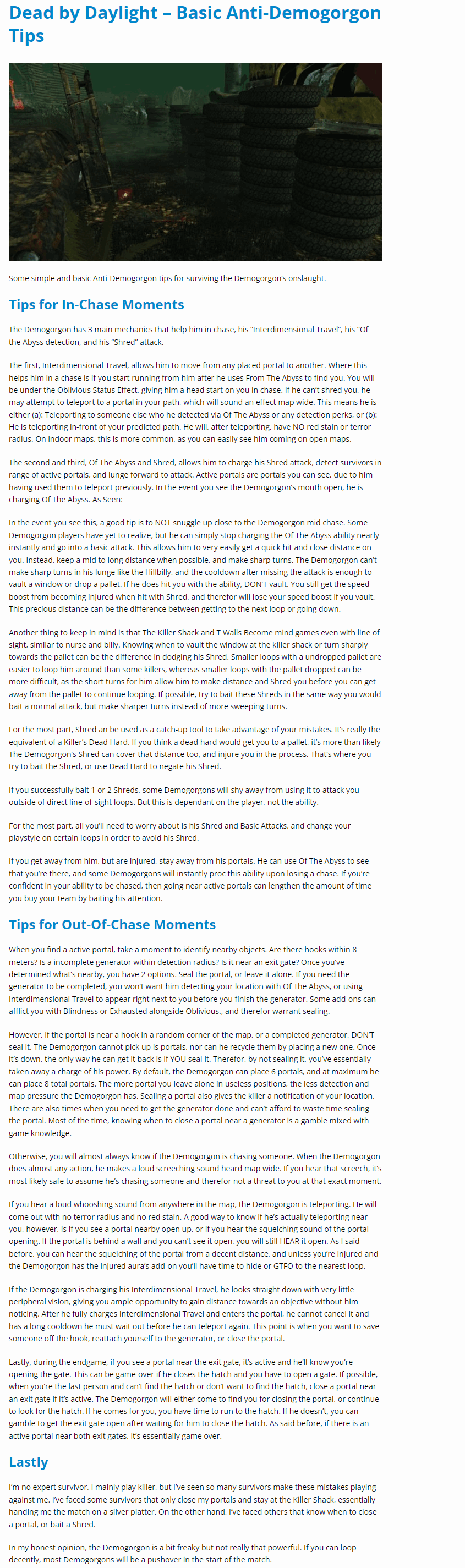 Basic Anti-Demogorgon Tips