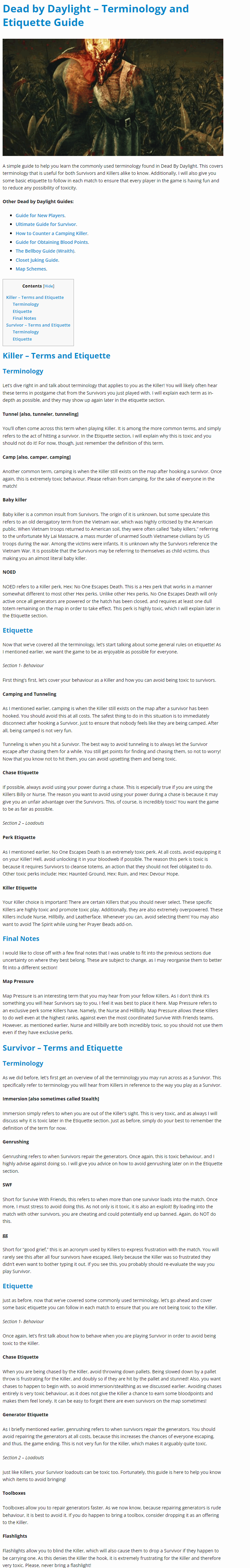 Terminology and Etiquette Guide