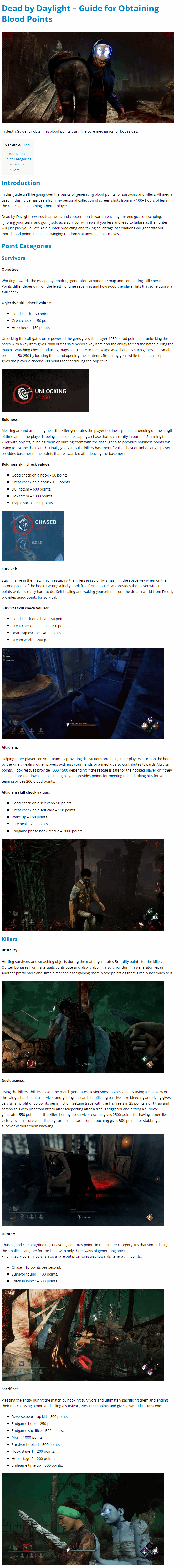 Guide for Obtaining Blood Points