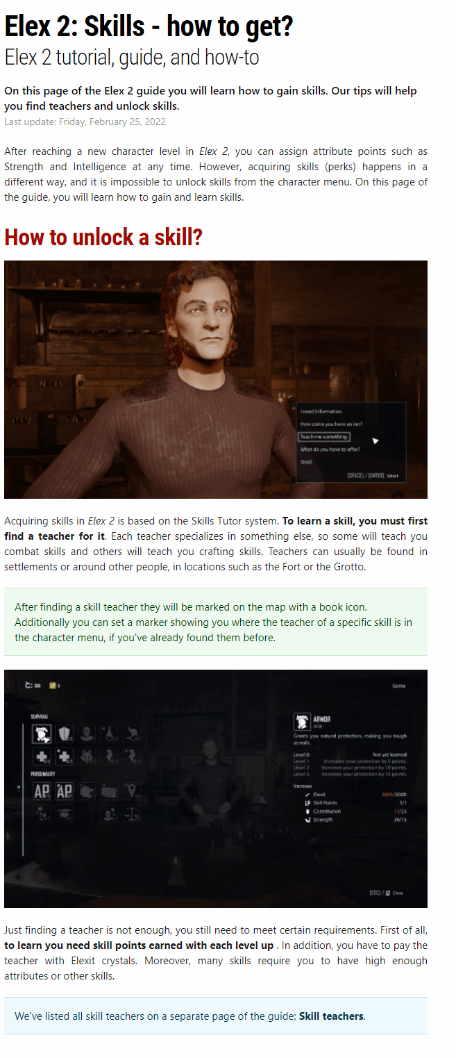 Skills - how to get?