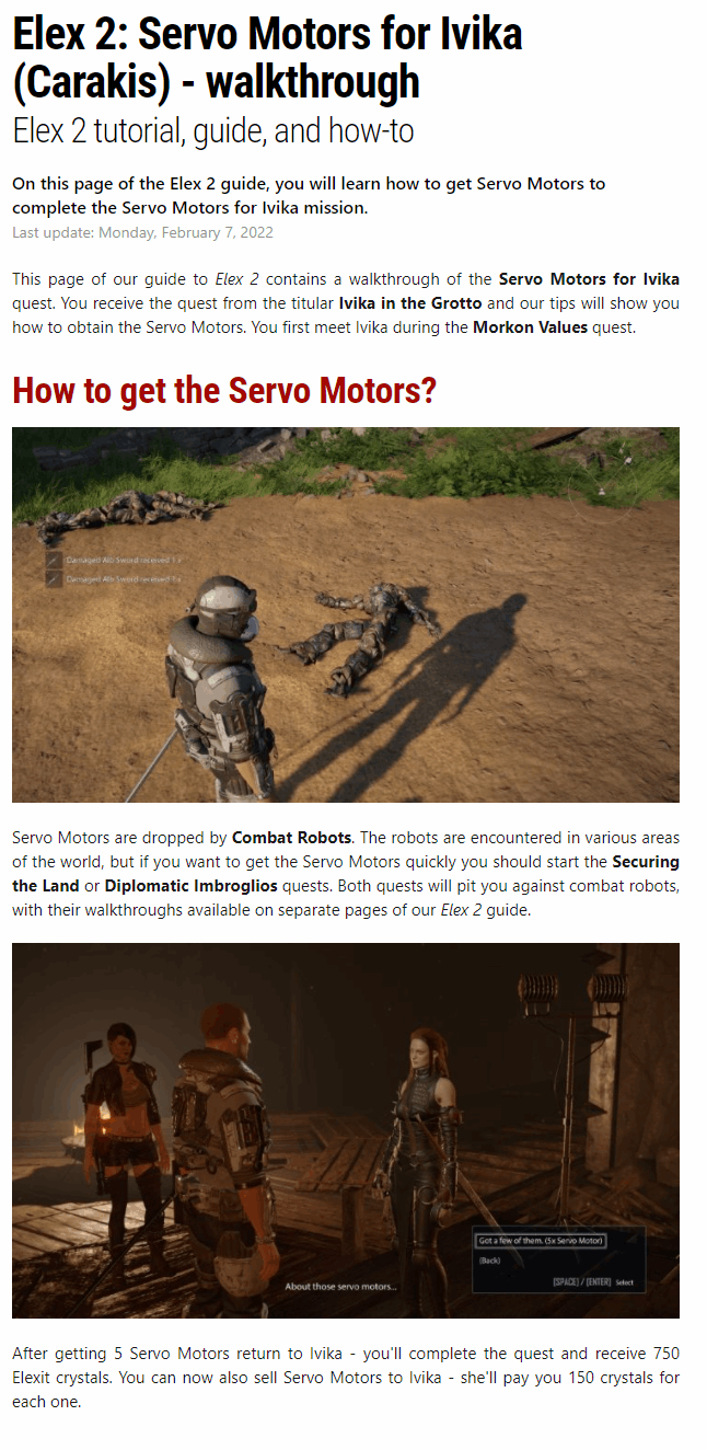 Servo Motors for Ivika