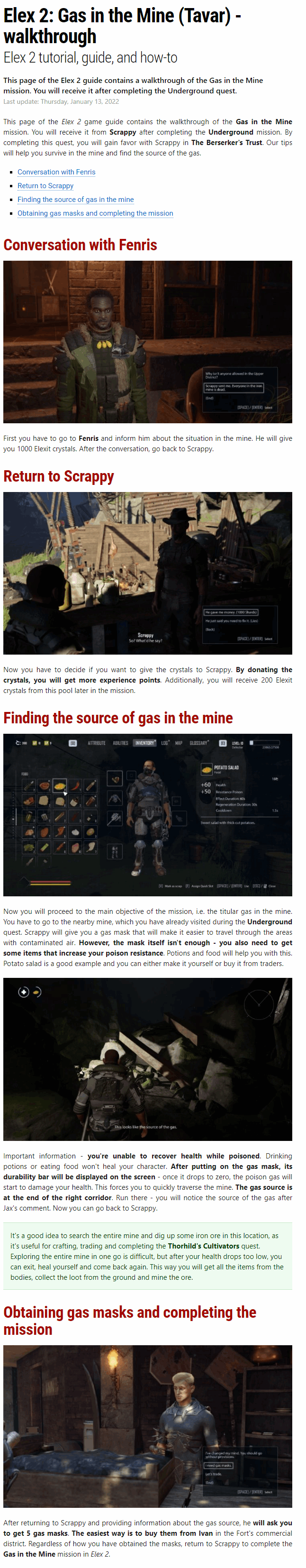 Gas in the Mine