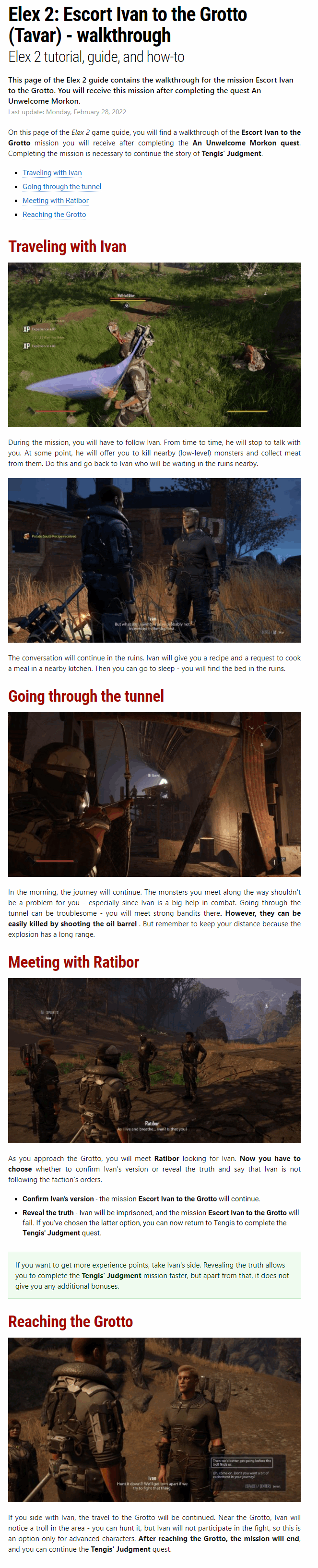 Escort Ivan to the Grotto