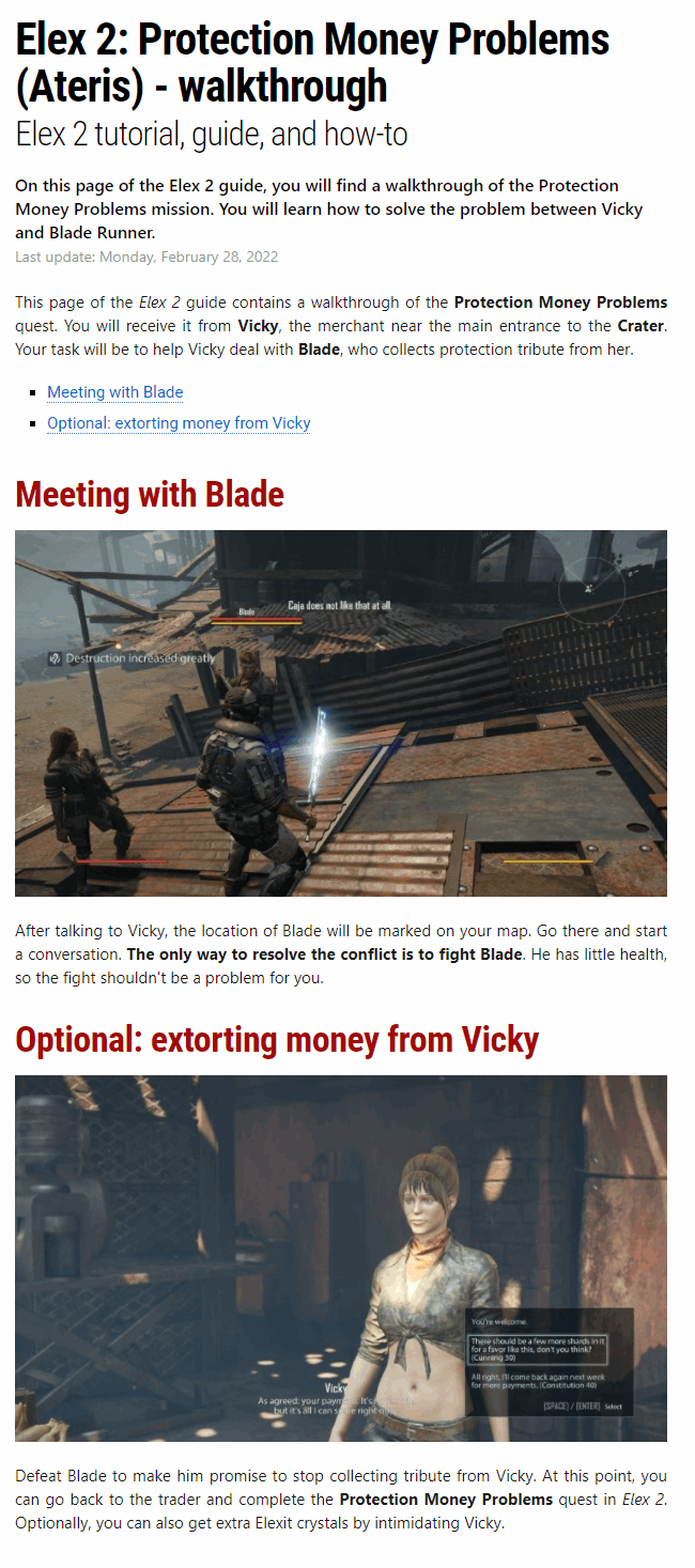 Protection Money Problems