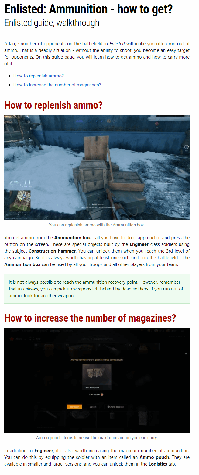 Ammunition - how to get?