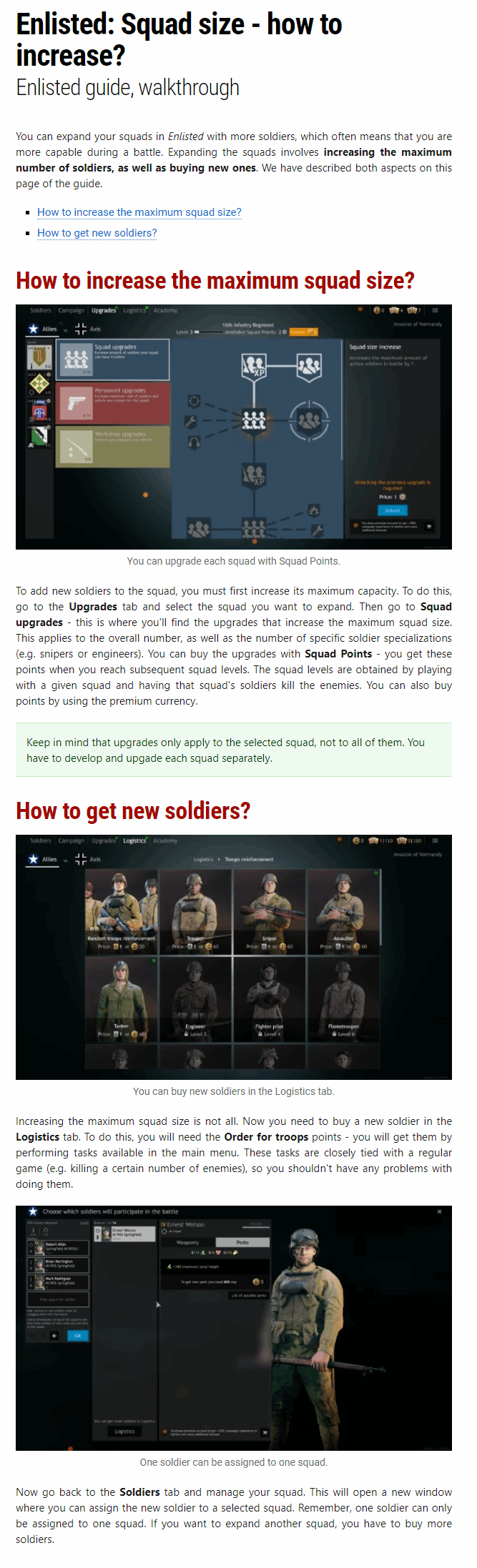 Squad size - how to increase?