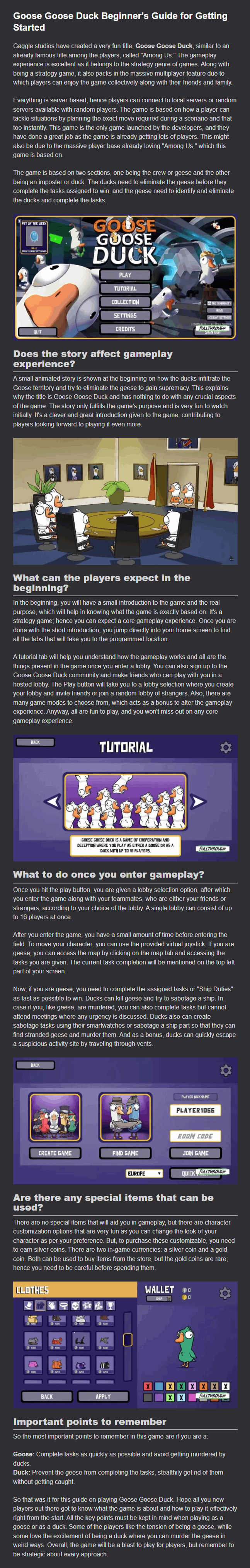 Guide for Getting Started