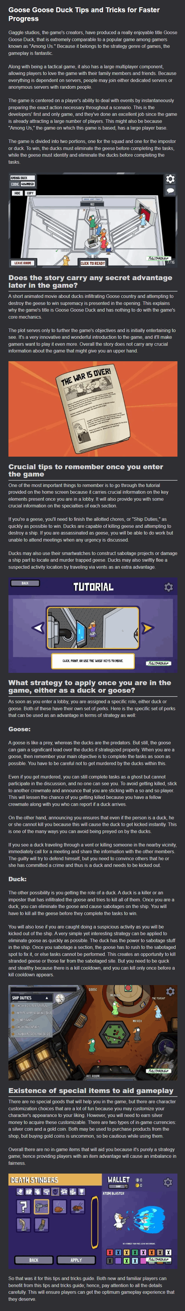 Tips and Tricks for Faster Progress