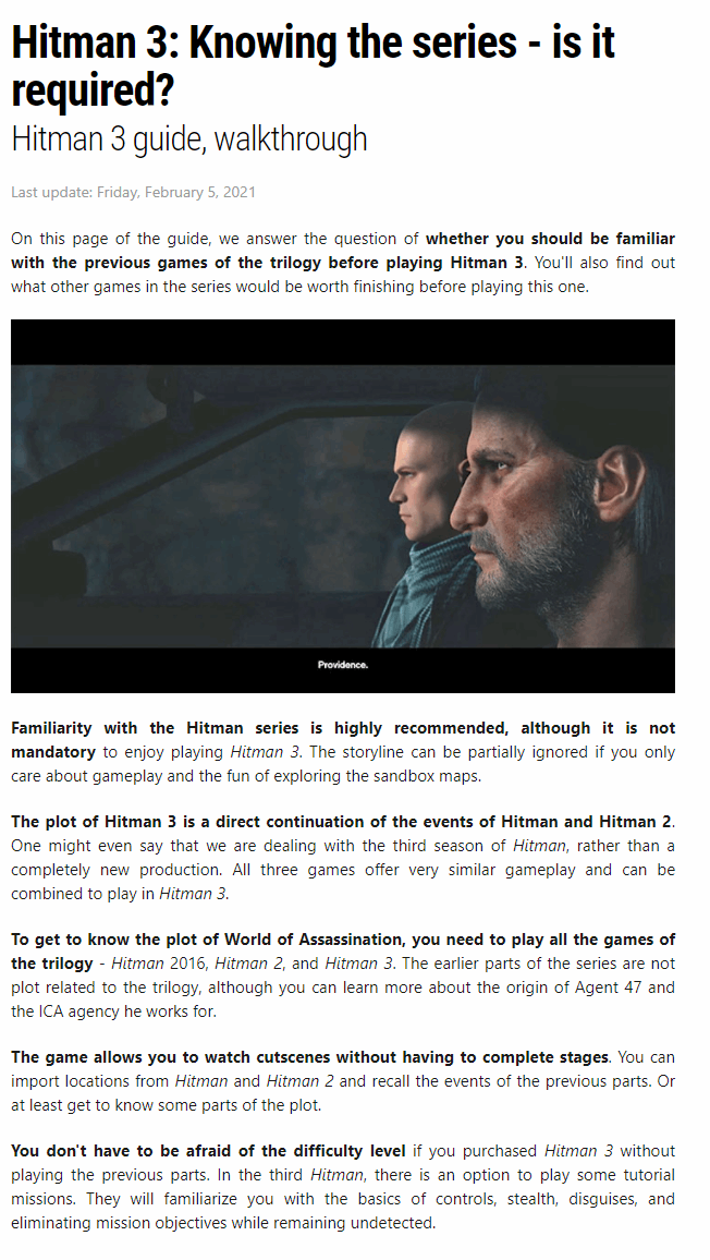 Knowing the series - is it required?