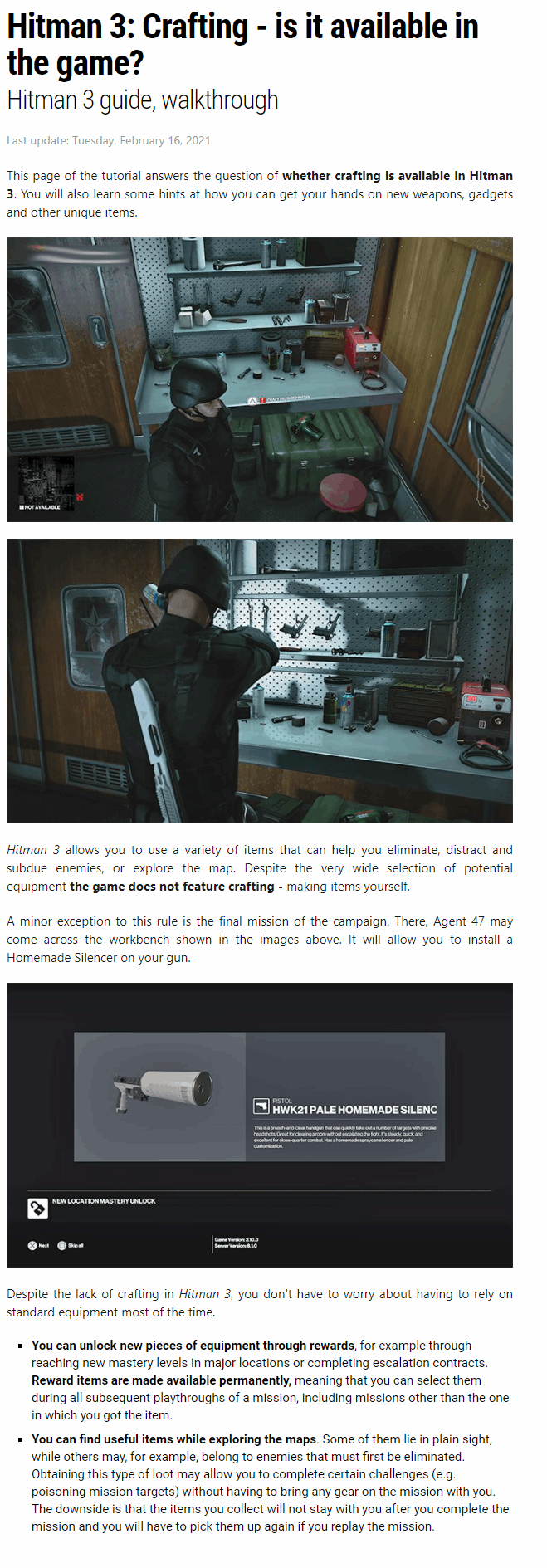 Crafting - is it available?