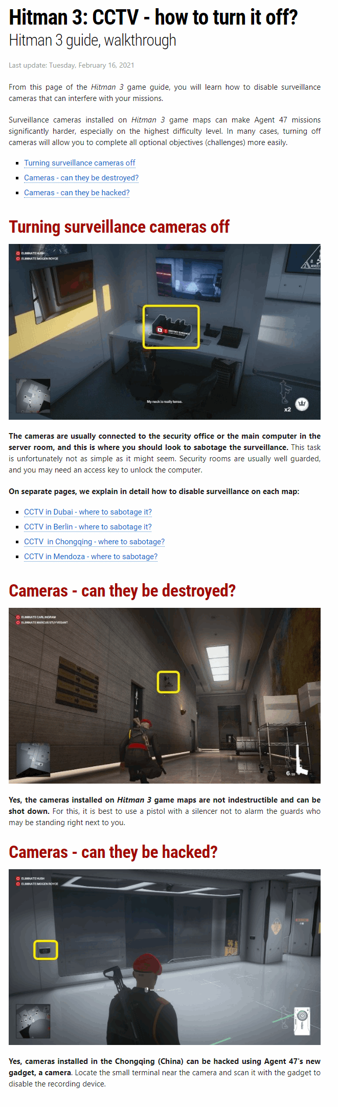 CCTV - how to turn it off?