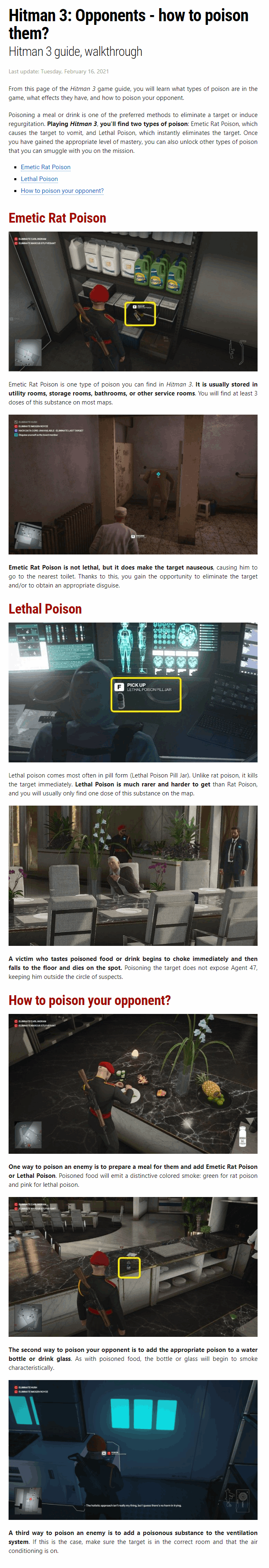 Opponents - how to poison them?