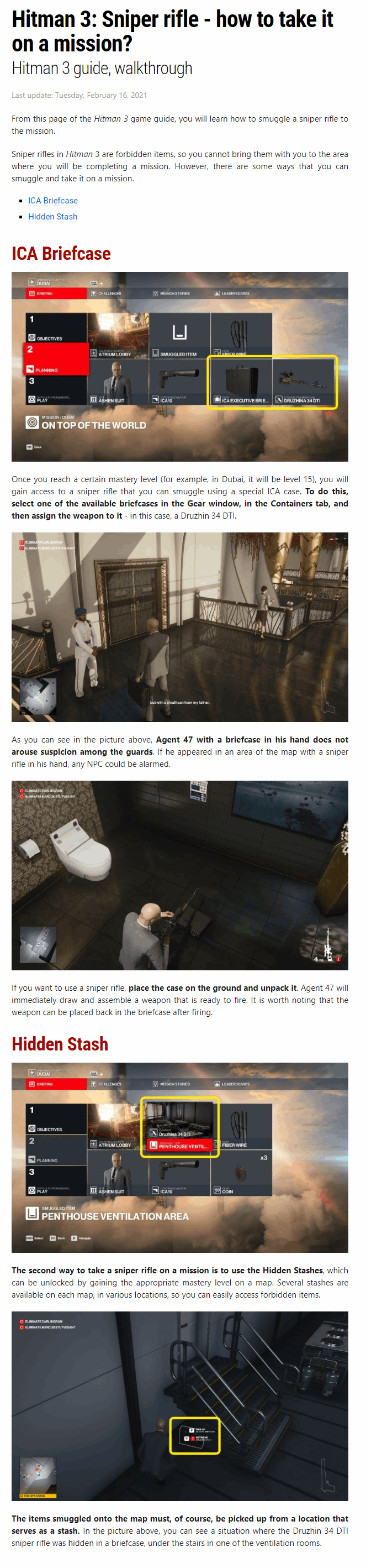 Sniper rifle - how to take on a mission?