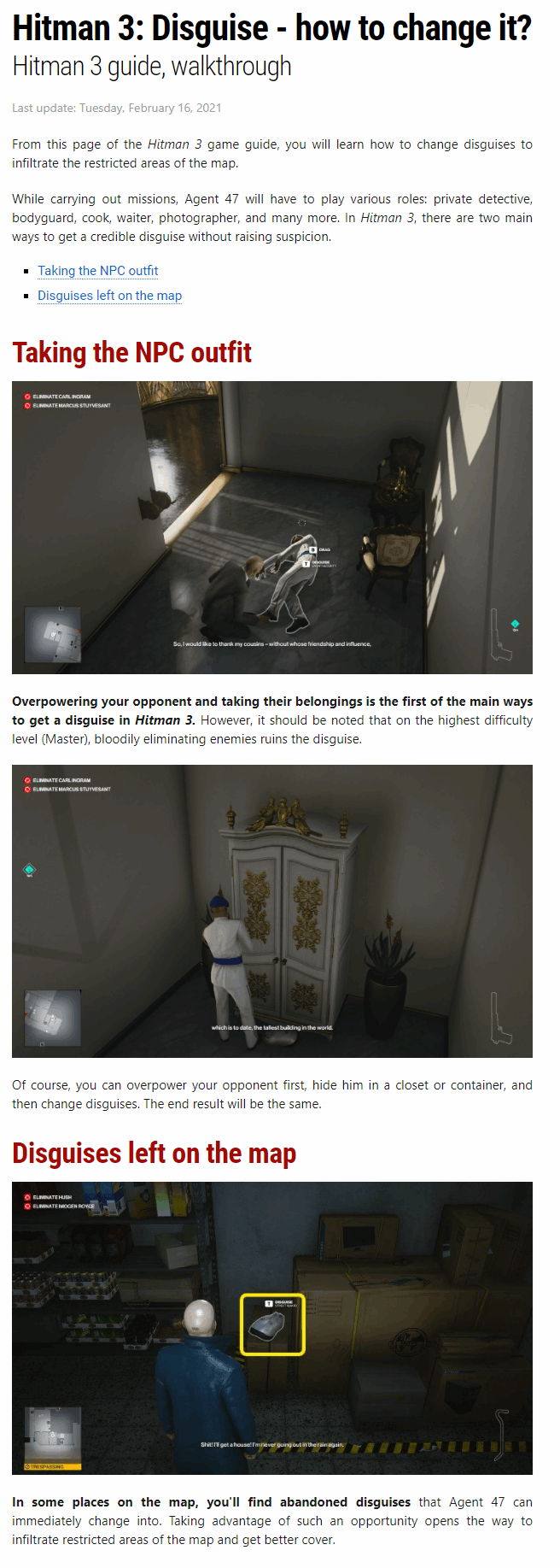 Disguise - how to change it?