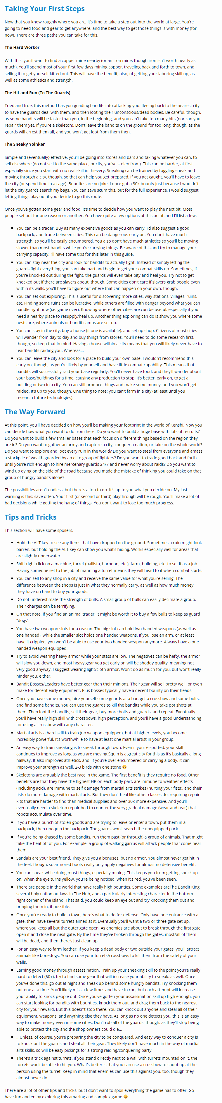 Taking Your First Steps