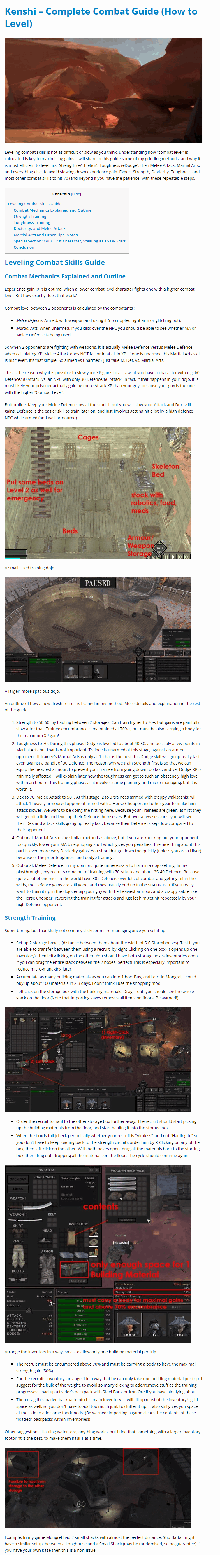Complete Combat Guide (How to Level)