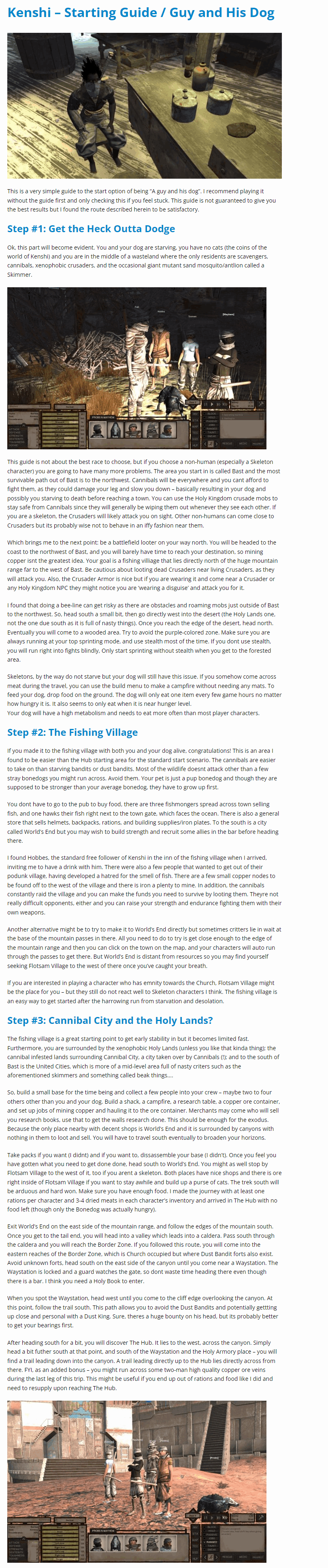 Starting Guide / Guy and His Dog