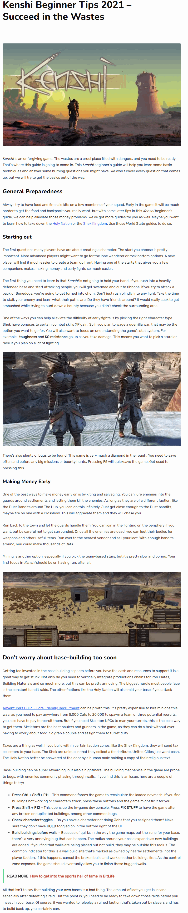 Succeed in the Wastes