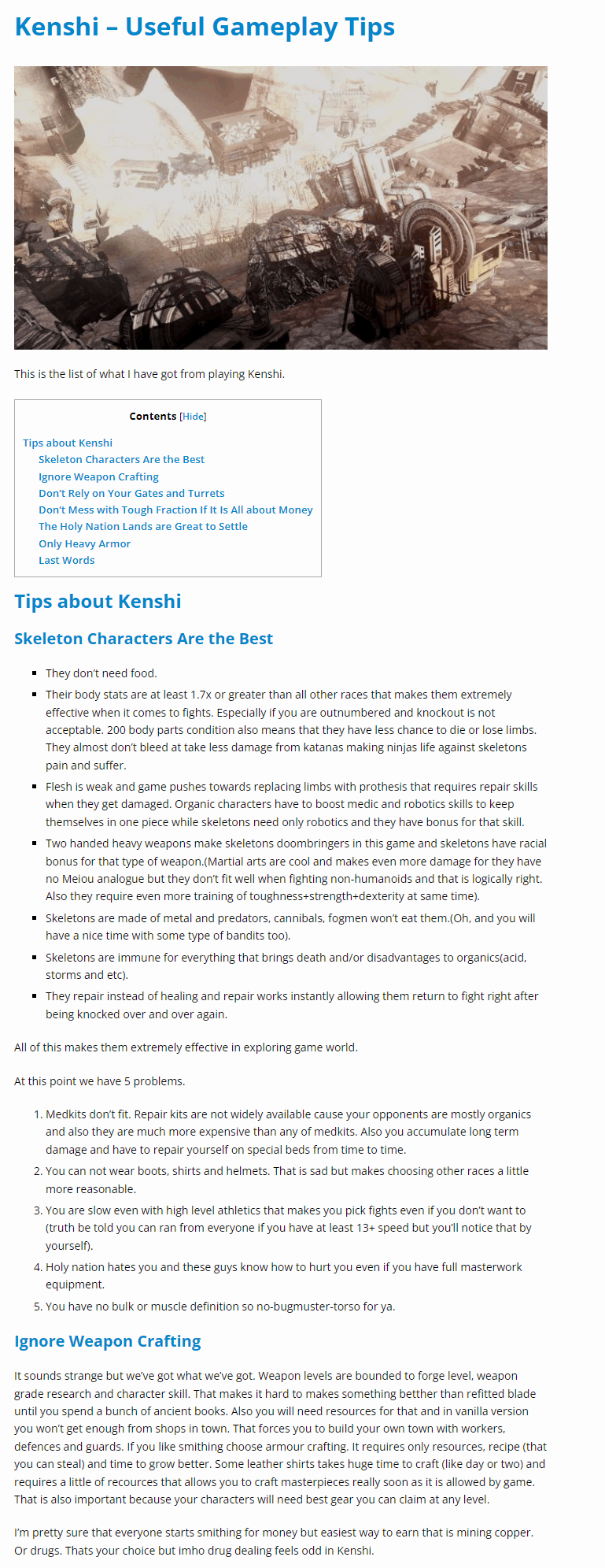 Useful Gameplay Tips