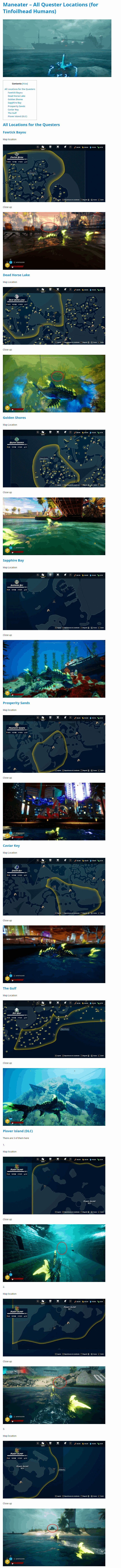 All Quester Locations (for Tinfoilhead Humans)