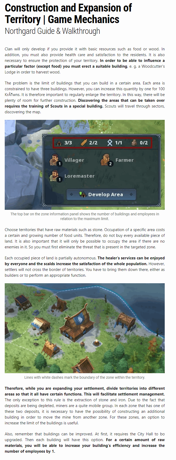 Construction and Expansion of Territory