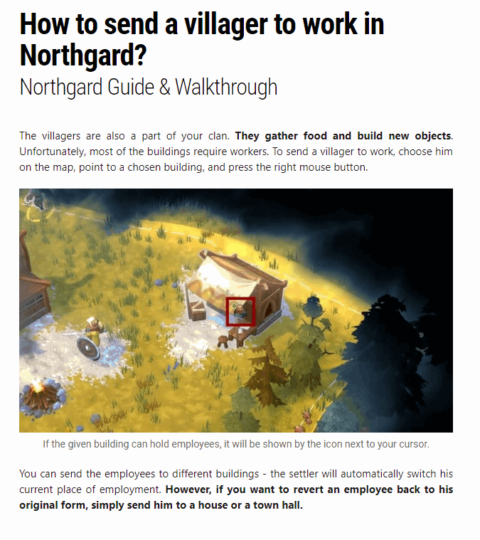 How to send a villager to work?