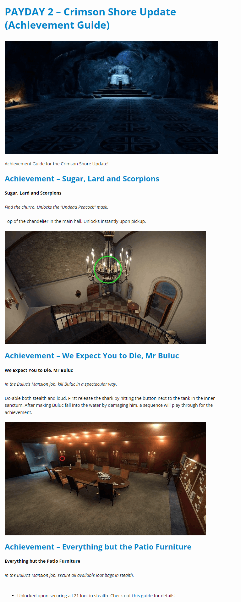 Crimson Shore Update (Achievement Guide)