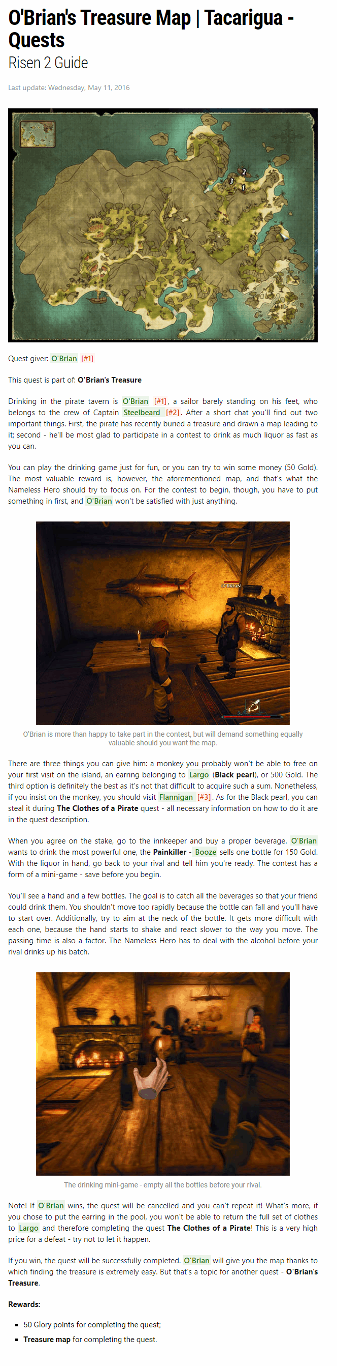 O'Brian's Treasure Map