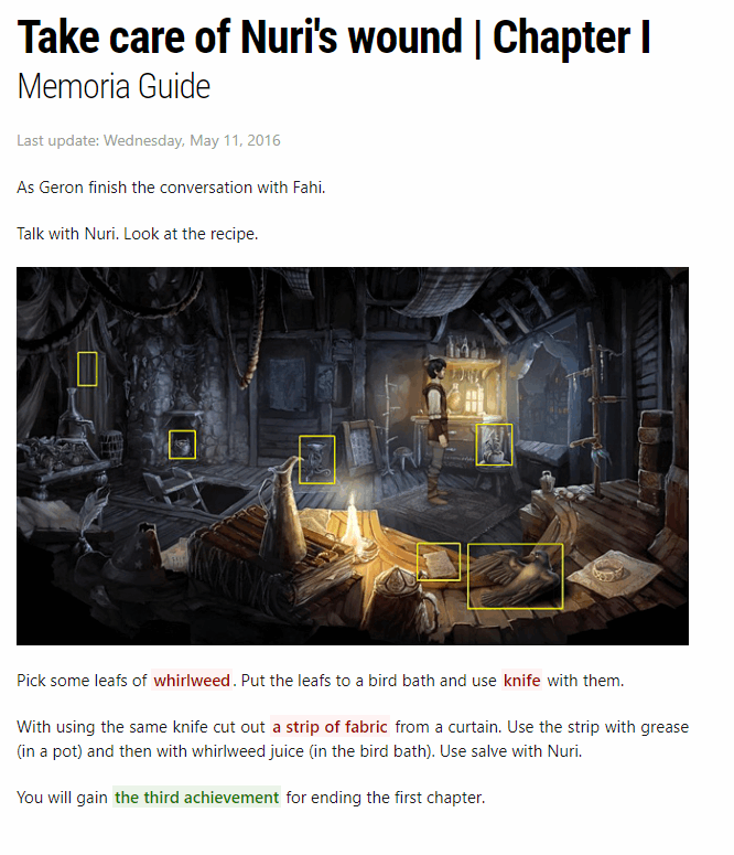 Take care of Nuri's wound