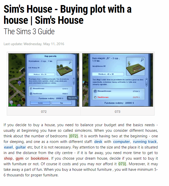 Buying plot with a house