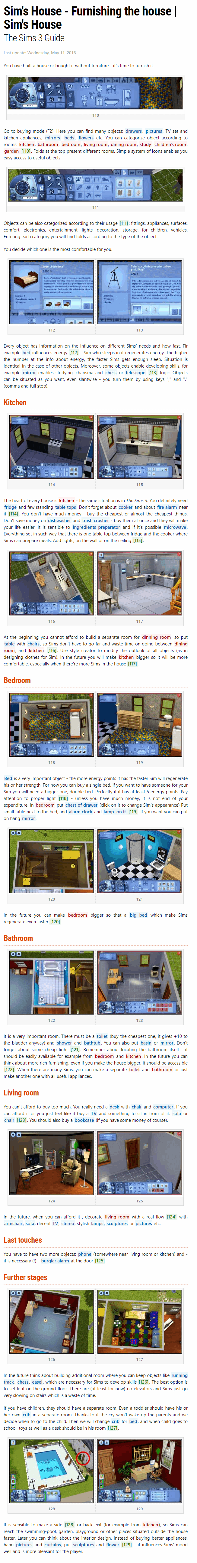 Furnishing the house