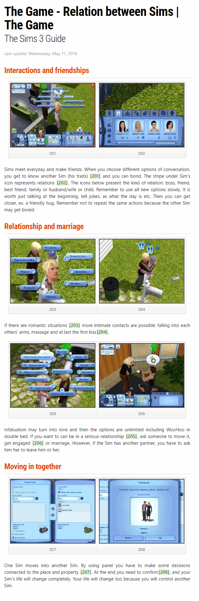 Relation between Sims