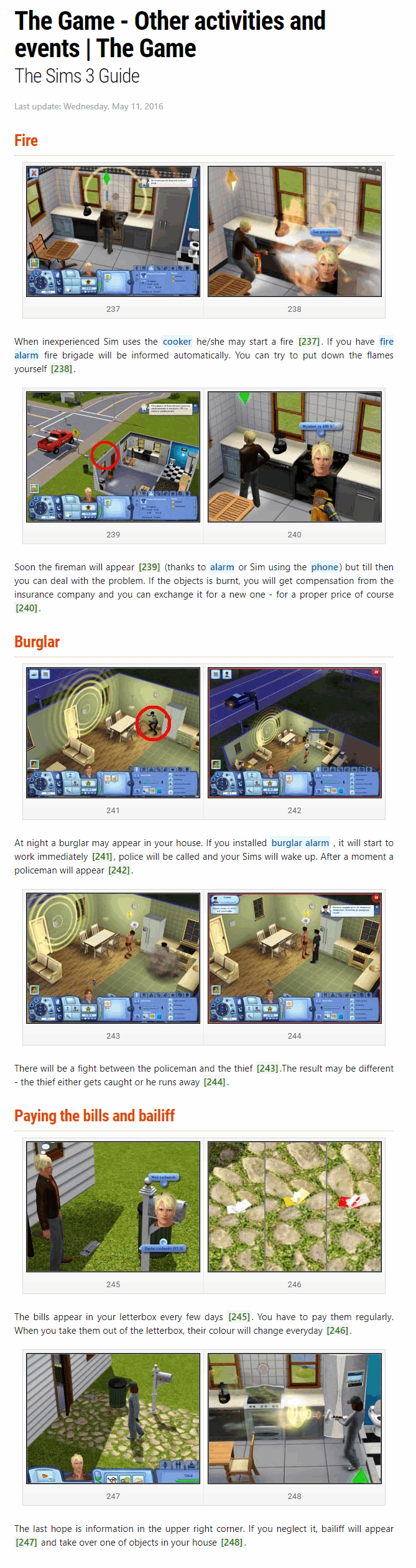 Other activities and events