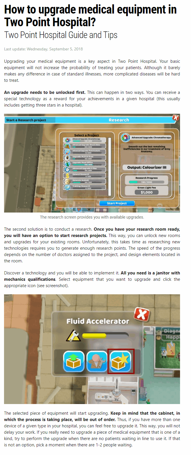 How to upgrade medical equipment?